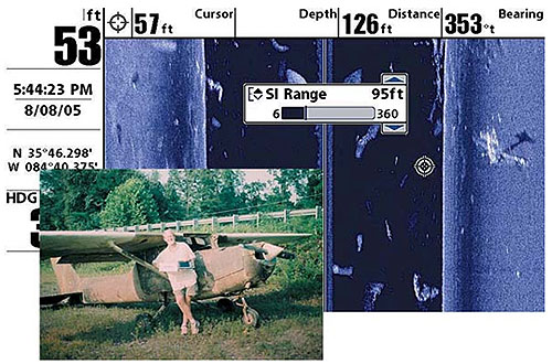 Самолет Cessna, обнаруженный с помощью эхолота